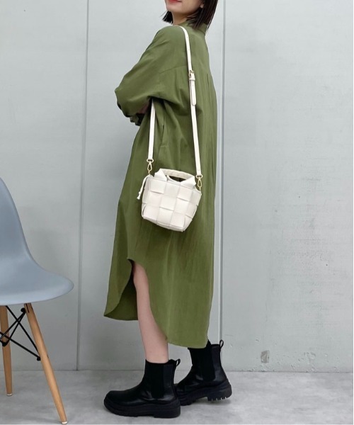 &soiree(アンドソワレ)の「【&soiree】2WAYシャツワンピース(CP)(シャツワンピース・レディース・カーキ/ブラック・FREE)」の7枚目の写真