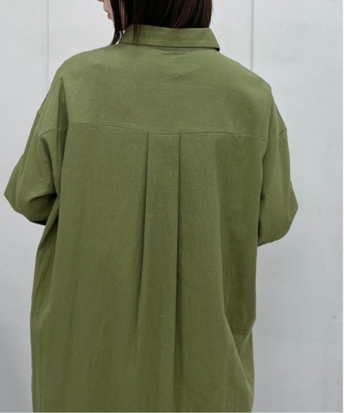 &soiree(アンドソワレ)の「【&soiree】2WAYシャツワンピース(CP)(シャツワンピース・レディース・カーキ/ブラック・FREE)」の11枚目の写真