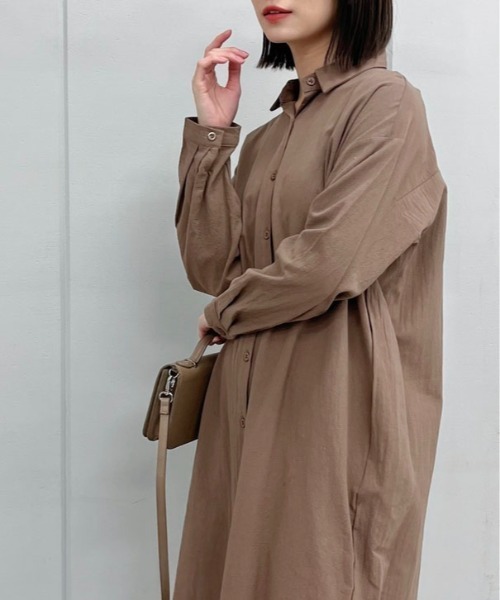 &soiree(アンドソワレ)の「【&soiree】2WAYシャツワンピース(CP)(シャツワンピース・レディース・カーキ/ブラック・FREE)」の20枚目の写真