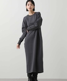 肩ライン切替カットソーワンピース