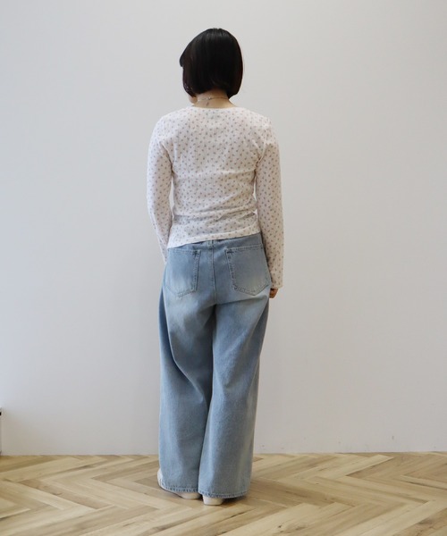 earth music&ecology(アースミュージックアンドエコロジー)の「アイレットジャカードタイトプルオーバー(Tシャツ/カットソー・レディース・グレー/ブルー/ピンク・FREE)」の6枚目の写真