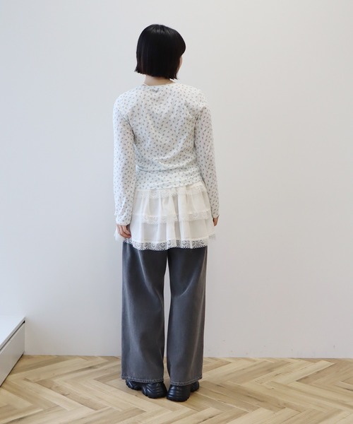 earth music&ecology(アースミュージックアンドエコロジー)の「アイレットジャカードタイトプルオーバー(Tシャツ/カットソー・レディース・グレー/ブルー/ピンク・FREE)」の11枚目の写真