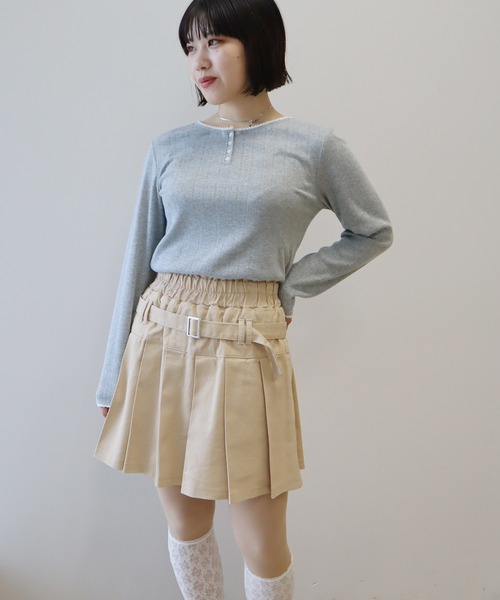 earth music&ecology(アースミュージックアンドエコロジー)の「アイレットジャカードタイトプルオーバー(Tシャツ/カットソー・レディース・グレー/ブルー/ピンク・FREE)」の12枚目の写真