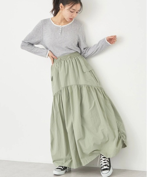 earth music&ecology(アースミュージックアンドエコロジー)の「アイレットジャカードタイトプルオーバー(Tシャツ/カットソー・レディース・グレー/ブルー/ピンク・FREE)」の19枚目の写真