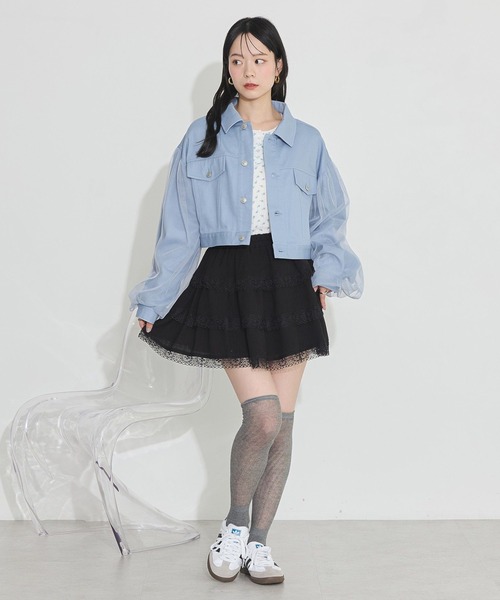 earth music&ecology(アースミュージックアンドエコロジー)の「アイレットジャカードタイトプルオーバー(Tシャツ/カットソー・レディース・グレー/ブルー/ピンク・FREE)」の20枚目の写真