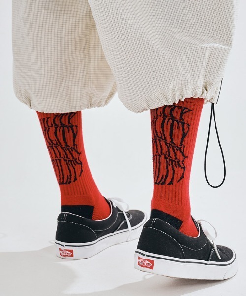 EFFECTEN（エフェクテン）の「mko12565- Utility SOX 24 ソックス（ソックス/靴下・メンズ・ホワイト×グリーン/レッド系その他・FREE）」の2枚目の写真