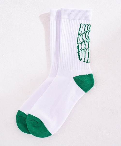 EFFECTEN（エフェクテン）の「mko12565- Utility SOX 24 ソックス（ソックス/靴下・メンズ・ホワイト×グリーン/レッド系その他・FREE）」の3枚目の写真