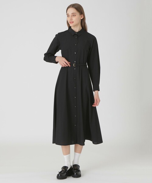 セール】【一部店舗限定】レーヨンブロードシャツドレス