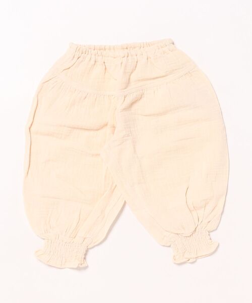 kids zoo（キッズズー）の「Wガーゼゆったりパンツ（その他パンツ・キッズ・ライトブラウン/アイボリー・80/90）」の2枚目の写真