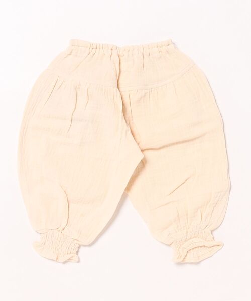 kids zoo（キッズズー）の「Wガーゼゆったりパンツ（その他パンツ・キッズ・ライトブラウン/アイボリー・80/90）」の3枚目の写真