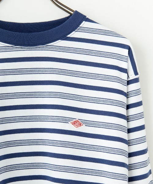 DANTON（ダントン）の「[DANTON/ダントン] ワンポイントロゴ ボーダーロンT（Tシャツ/カットソー・レディース・ホワイト/ネイビー・S/L/M）」の9枚目の写真