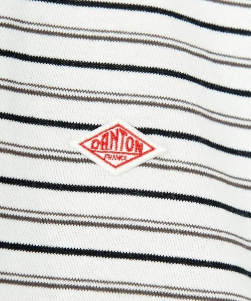 DANTON（ダントン）の「[DANTON/ダントン] ワンポイントロゴ ボーダーロンT（Tシャツ/カットソー・レディース・ホワイト/ネイビー・S/L/M）」の6枚目の写真