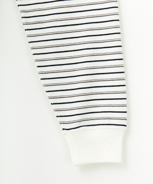 DANTON（ダントン）の「[DANTON/ダントン] ワンポイントロゴ ボーダーロンT（Tシャツ/カットソー・レディース・ホワイト/ネイビー・S/L/M）」の5枚目の写真