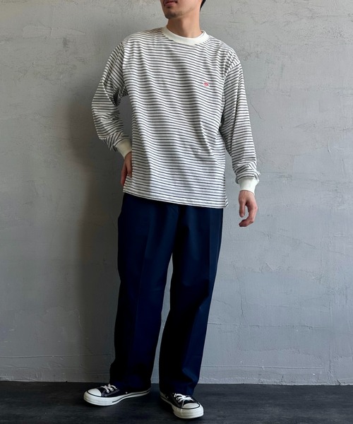 DANTON（ダントン）の「[DANTON/ダントン] ワンポイントロゴ ボーダーロンT（Tシャツ/カットソー・レディース・ホワイト/ネイビー・S/L/M）」の16枚目の写真