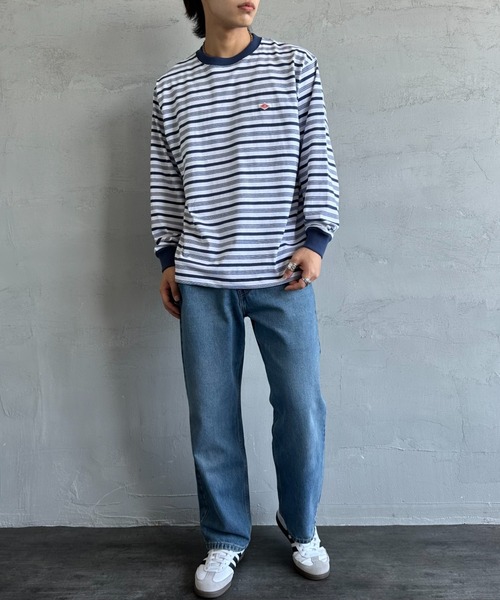 DANTON（ダントン）の「[DANTON/ダントン] ワンポイントロゴ ボーダーロンT（Tシャツ/カットソー・レディース・ホワイト/ネイビー・S/L/M）」の19枚目の写真