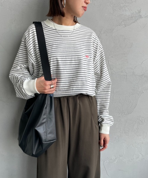 DANTON（ダントン）の「[DANTON/ダントン] ワンポイントロゴ ボーダーロンT（Tシャツ/カットソー・レディース・ホワイト/ネイビー・S/L/M）」の20枚目の写真