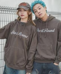 SHORT ROUND/ピグメントラメグラフィックプルパーカー