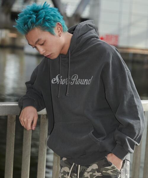 SHORT ROUND（ショートラウンド）の「SHORT ROUND/ピグメントラメグラフィックプルパーカー（パーカー・メンズ・ブラウン/スミクロ・LARGE/MEDIUM）」の20枚目の写真