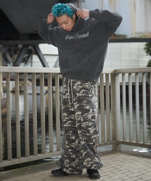 SHORT ROUND（ショートラウンド）の「SHORT ROUND/ピグメントラメグラフィックプルパーカー（パーカー・メンズ・ブラウン/スミクロ・LARGE/MEDIUM）」の19枚目の写真