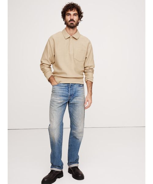 Banana Republic（バナナリパブリック）の「フレンチテリー ラグビースウェットシャツ（スウェット・メンズ・ベージュ・XL/S/M/L）」の2枚目の写真