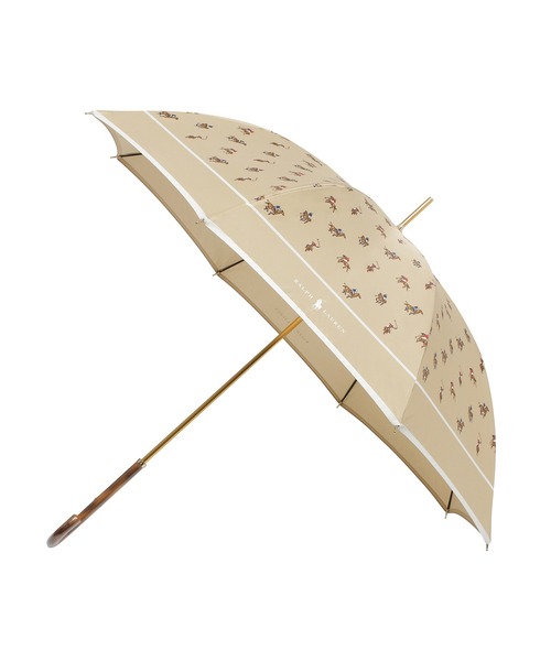 新品　ポロラルフローレン　長傘　雨傘　総柄　ベージュ　60cm セール】長傘 雨傘 'COLOR POLO' ポロポニー（長傘）｜POLO RALPH