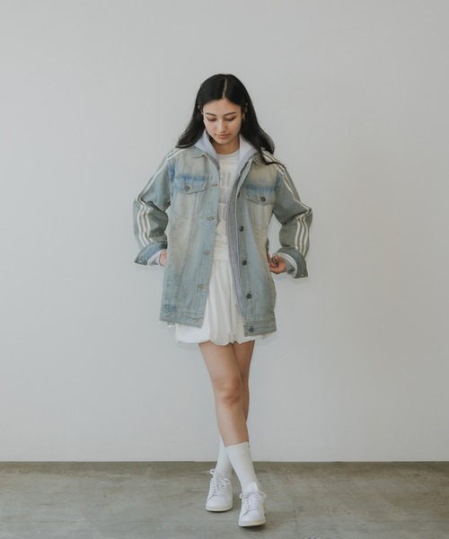 新品未使用　adidas ボア襟 デニムジャケット adidas デニムジャケット gジャン アディカラー ファースト