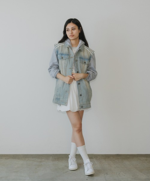 adidas デニムジャケット 3本ライン adidas Originals アディダス ジャケット メンズ インディゴ