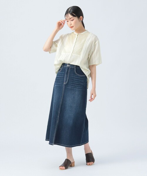 BEAMS HEART(ビームスハート)の「ストライプ柄 ピンタック シャツ(シャツ/ブラウス・レディース・オフホワイト/ブラック/イエロー/イエロー系その他2・FREE)」の14枚目の写真