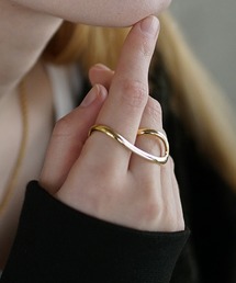 MinoriTY（マイノリティ）の「【MinoriTY】スムースダブルコネクトリング メンズ ウィメンズ ユニセックス（リング）」