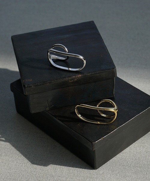 MinoriTY（マイノリティ）の「【MinoriTY】スムースダブルコネクトリング メンズ ウィメンズ ユニセックス（リング・メンズ・シルバー/ゴールド・M）」の4枚目の写真