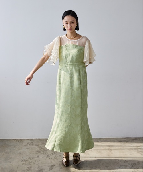 AIC.（エーアイシー）の「ラッフルスリーブロングワンピース（ワンピース・レディース・グレー/グリーン・FREE）」の22枚目の写真