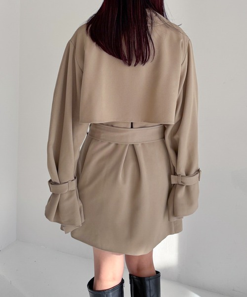 Heather（ヘザー）の「フレアミドルトレンチコート　302901（トレンチコート・レディース・ベージュ/グレー・FREE）」の18枚目の写真