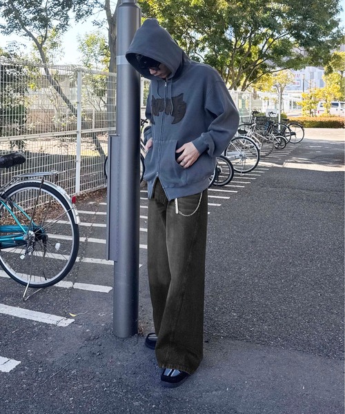 sedacle（セダクル）の「柄アップリケ加工サーマルパーカー（パーカー・メンズ・チャコールグレー/ブラウン/ベージュ/グレー系その他/ベージュ系その他・SMALL/MEDIUM/LARGE）」の18枚目の写真