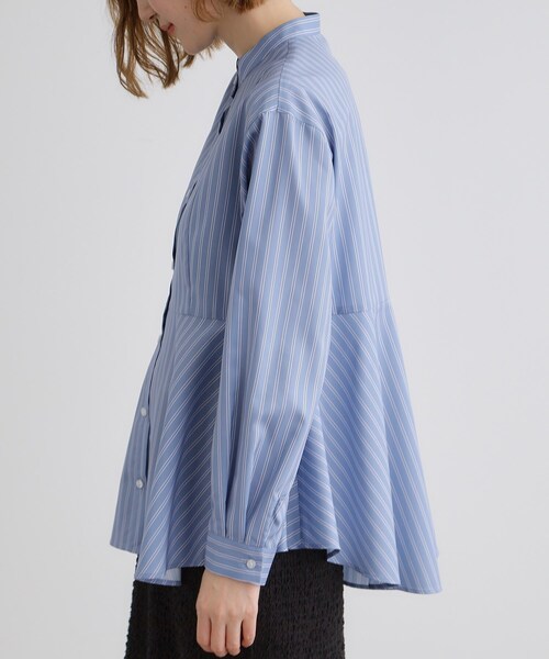 grove（グローブ）の「ペプラムスタンドネックシャツ（シャツ/ブラウス・レディース・オフホワイト/ネイビー系2/ブルー系2・01/02/03/04/05）」の18枚目の写真