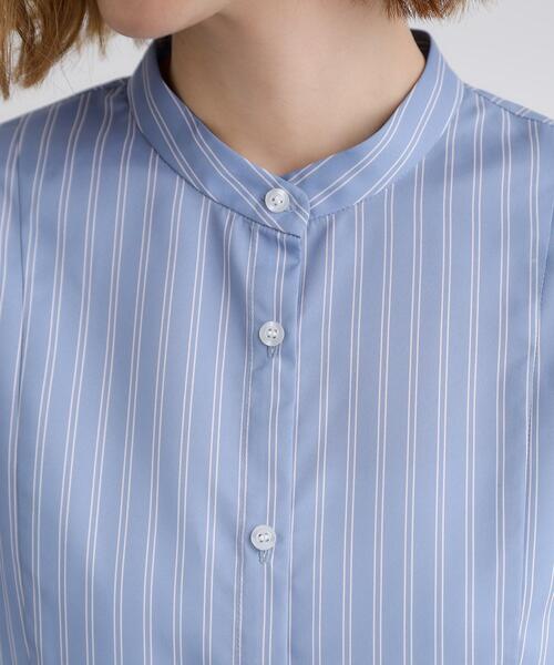 grove（グローブ）の「ペプラムスタンドネックシャツ（シャツ/ブラウス・レディース・オフホワイト/ネイビー系2/ブルー系2・01/02/03/04/05）」の20枚目の写真