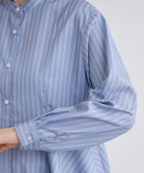 grove（グローブ）の「ペプラムスタンドネックシャツ（シャツ/ブラウス・レディース・オフホワイト/ネイビー系2/ブルー系2・01/02/03/04/05）」の21枚目の写真