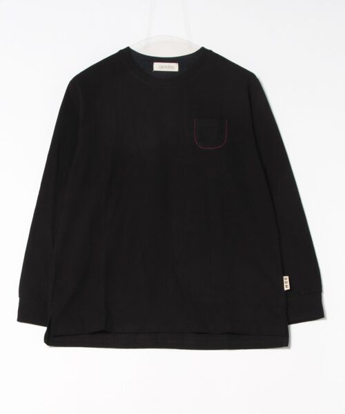 aimoha（アイモハ）の「ポケット付きシンプルロングスリーブTシャツ（Tシャツ/カットソー・レディース・ブラック/ダークグレー/オレンジ/イエロー/ホワイト・FREE）」の11枚目の写真