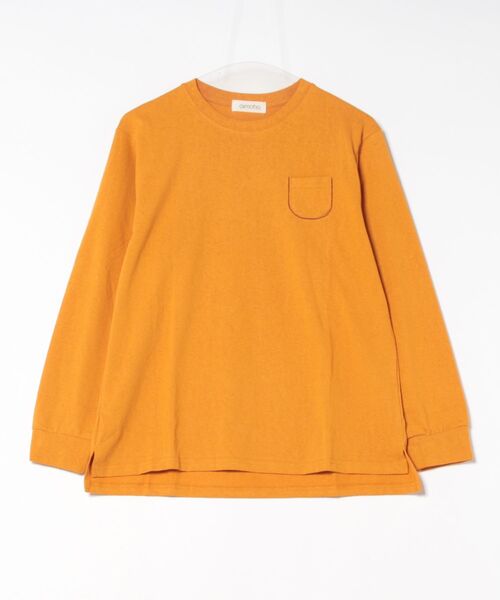 aimoha（アイモハ）の「ポケット付きシンプルロングスリーブTシャツ（Tシャツ/カットソー・レディース・ブラック/ダークグレー/オレンジ/イエロー/ホワイト・FREE）」の13枚目の写真