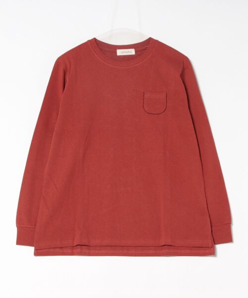aimoha（アイモハ）の「ポケット付きシンプルロングスリーブTシャツ（Tシャツ/カットソー・レディース・ブラック/ダークグレー/オレンジ/イエロー/ホワイト・FREE）」の14枚目の写真