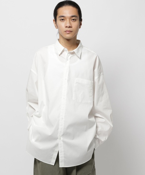 niko and...（ニコアンド）の「イージーケア無地ロングスリーブシャツ（シャツ/ブラウス・メンズ・オフホワイト/サックスブルー・MEDIUM/BIG(L)）」の14枚目の写真