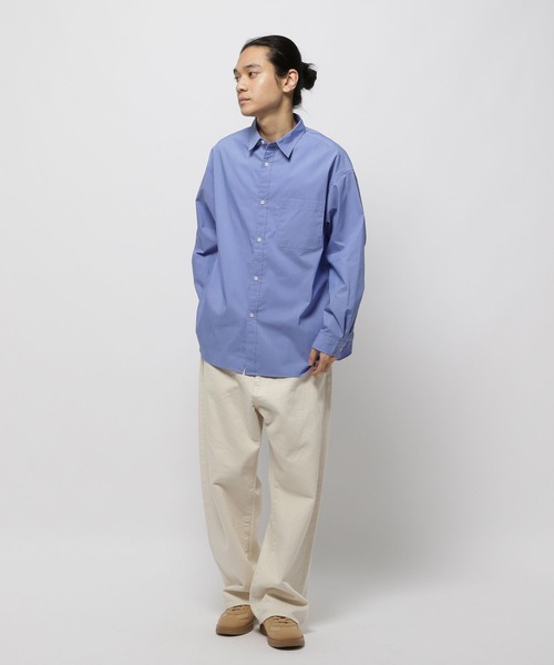 セール】イージーケア無地ロングスリーブシャツ（シャツ/ブラウス