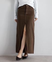 ENC（エンク）の「【動画あり】front slit denim skirt / フロントスリットデニムスカート（デニムスカート）」