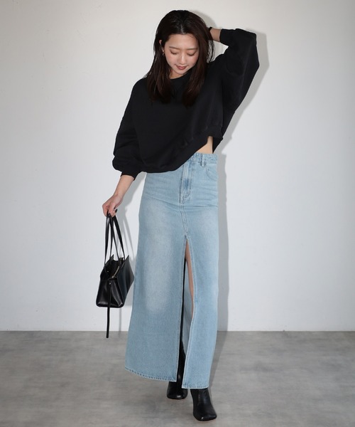 セール】front slit denim skirt / フロントスリットデニム