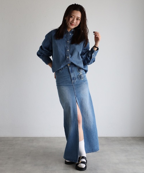 セール】front slit denim skirt / フロントスリットデニム