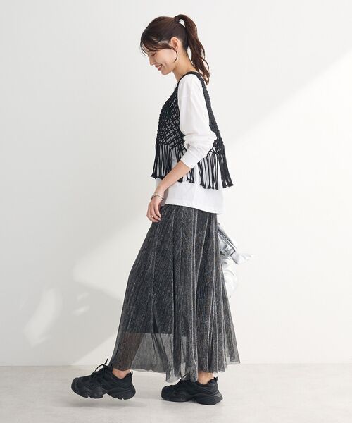 Green　Parks（グリーンパークス）の「マクラメベスト（ベスト・レディース・ホワイト系その他2/ブラック・FREE）」の13枚目の写真