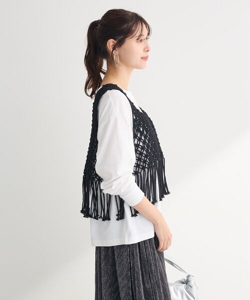 Green　Parks（グリーンパークス）の「マクラメベスト（ベスト・レディース・ホワイト系その他2/ブラック・FREE）」の16枚目の写真