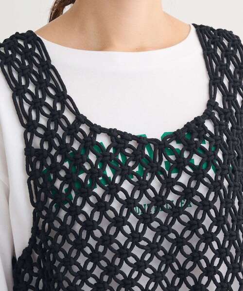 Green　Parks（グリーンパークス）の「マクラメベスト（ベスト・レディース・ホワイト系その他2/ブラック・FREE）」の18枚目の写真
