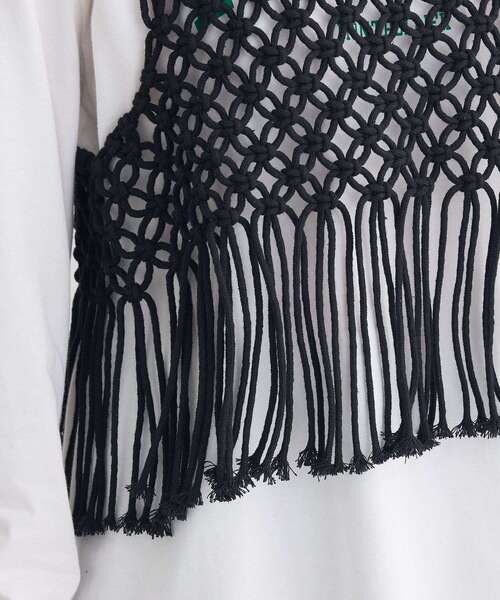 Green　Parks（グリーンパークス）の「マクラメベスト（ベスト・レディース・ホワイト系その他2/ブラック・FREE）」の19枚目の写真