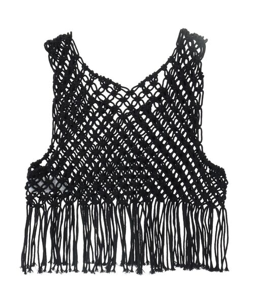 Green　Parks（グリーンパークス）の「マクラメベスト（ベスト・レディース・ホワイト系その他2/ブラック・FREE）」の20枚目の写真