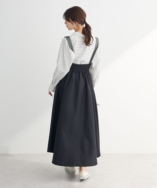 Green　Parks（グリーンパークス）の「・DOUBLE FLAGS サスペンダーミリタリースカート（スカート・レディース・ブラック/ベージュ/カーキ/ピンク・FREE）」の7枚目の写真